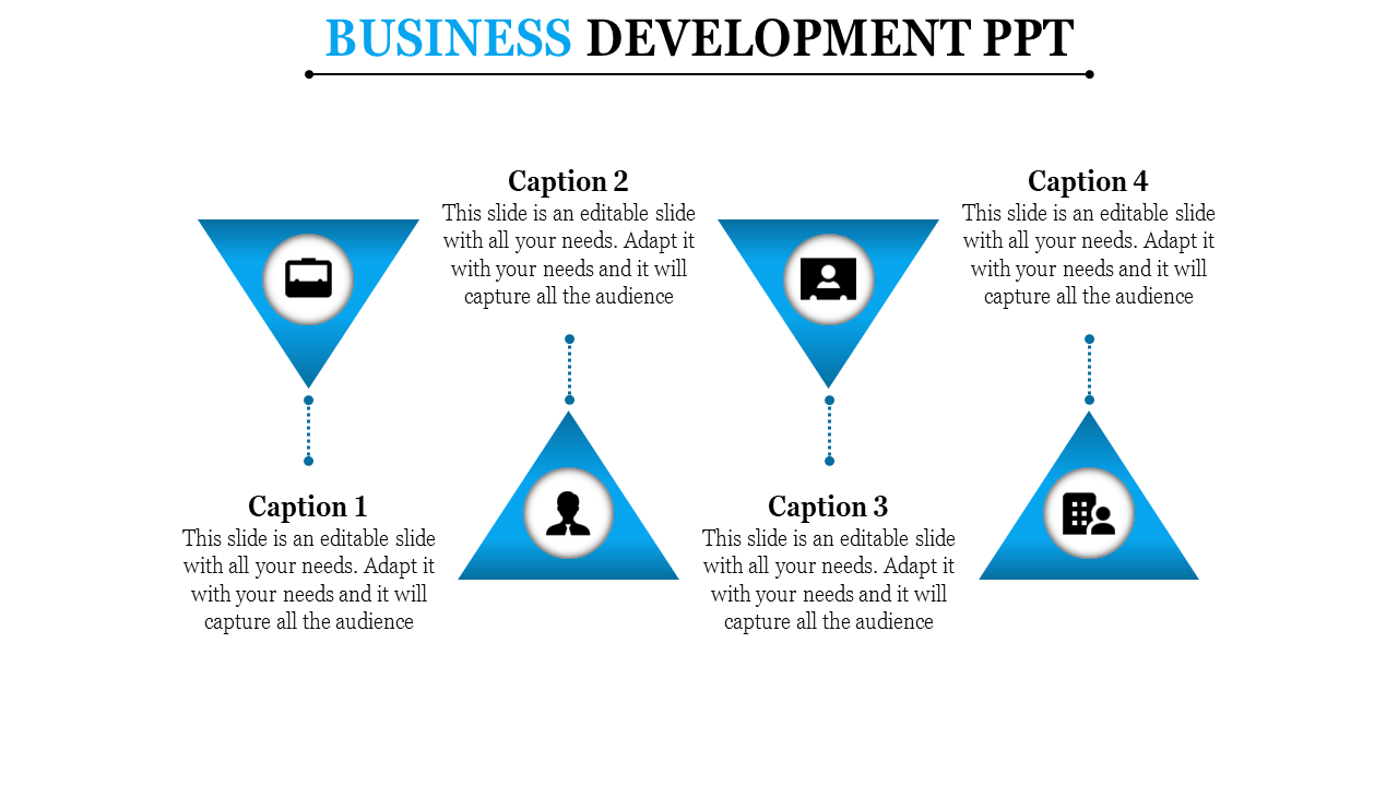 Free - Triangle Zigzag Model Business Development PowerPoint
